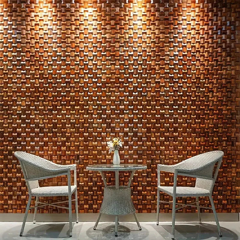 Massivholz 3D Mosaikplatte Premium ✅(30 x 30 cm)