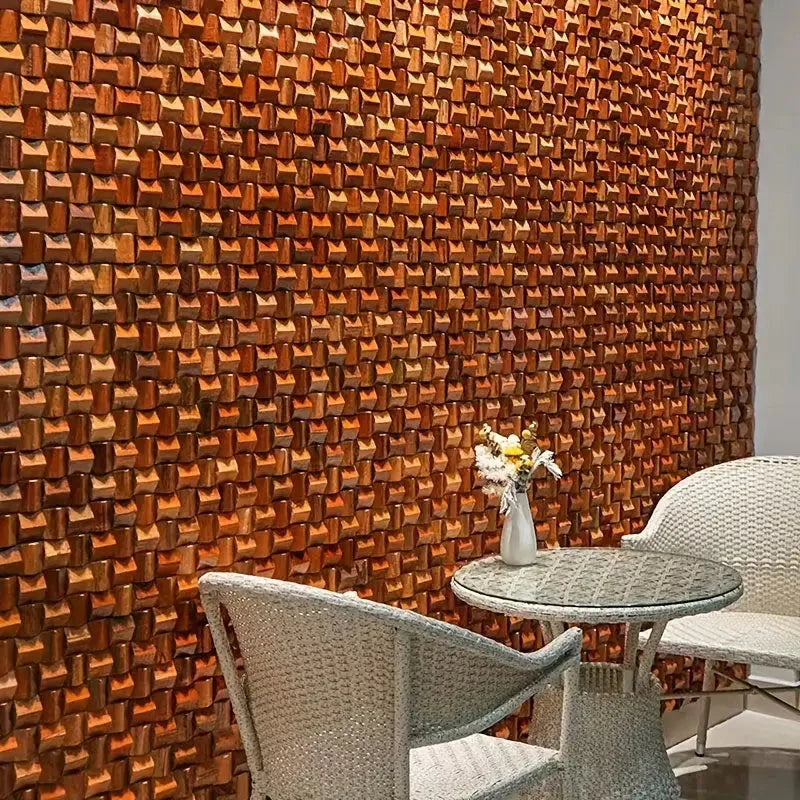 Massivholz 3D Mosaikplatte Premium ✅(30 x 30 cm)