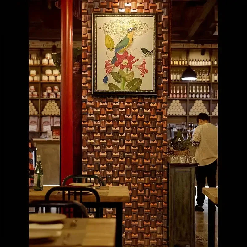 Massivholz 3D Mosaikplatte Premium ✅(30 x 30 cm)