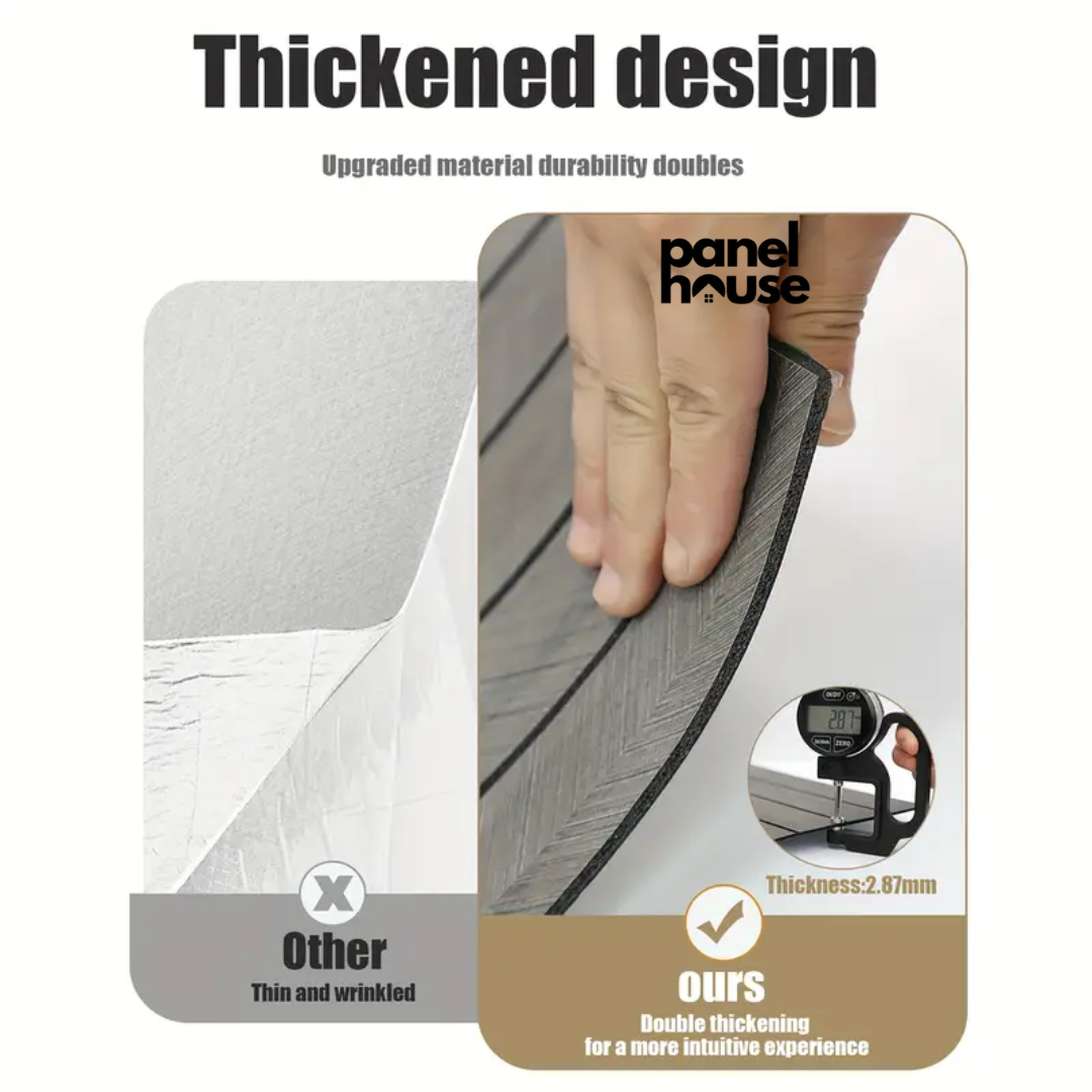 3D-Holzlattenwandpaneele, selbstklebend, abnehmbar, wasserdicht. Kaufe 1, erhalte 6 Premium-Paneele für nur 7 £! (30 cm x 60 cm)