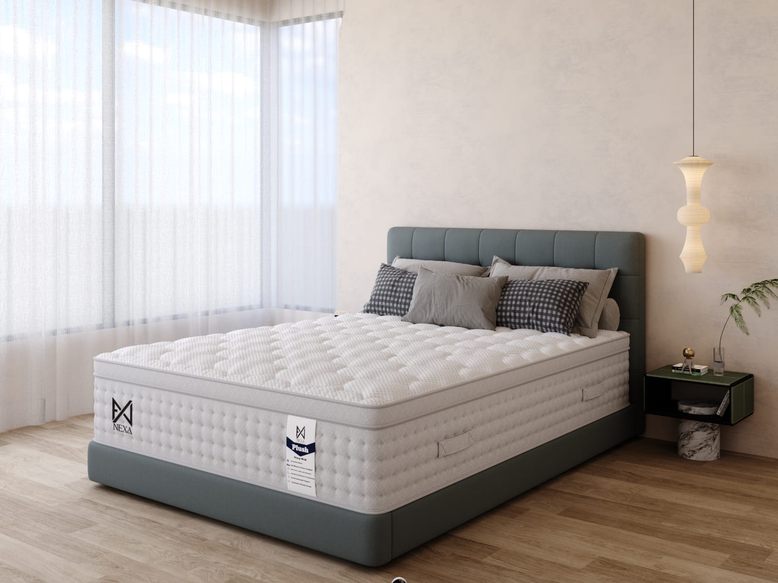 The Luxury Plush Nexus 2000 Federkern-Taschenfederkern-Matratze mit integriertem Topper – Weich