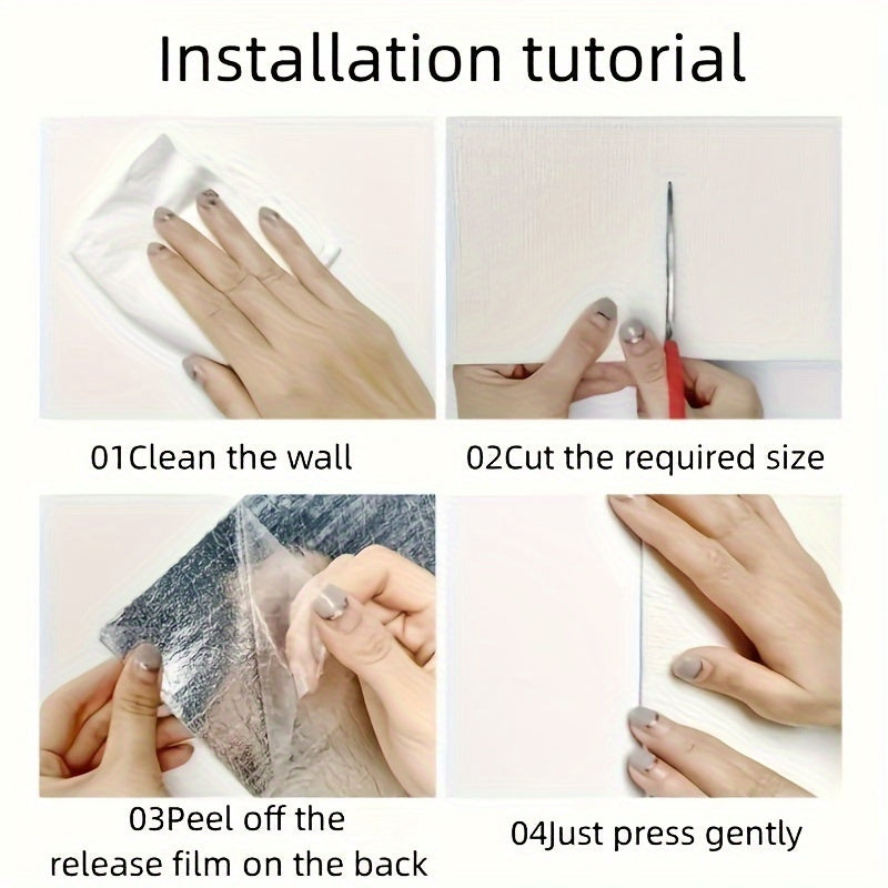 Selbstklebende wasserdichte Vinyltapete 3D (280cm x 50cm pro Rolle)