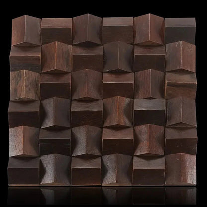 Massivholz 3D Mosaikplatte Premium ✅(30 x 30 cm)