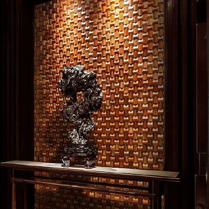 Massivholz 3D Mosaikplatte Premium ✅(30 x 30 cm)