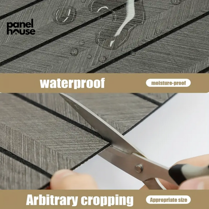 3D-Holzlattenwandpaneele, selbstklebend, abnehmbar, wasserdicht. Kaufe 1, erhalte 6 Premium-Paneele für nur 7 £! (30 cm x 60 cm)