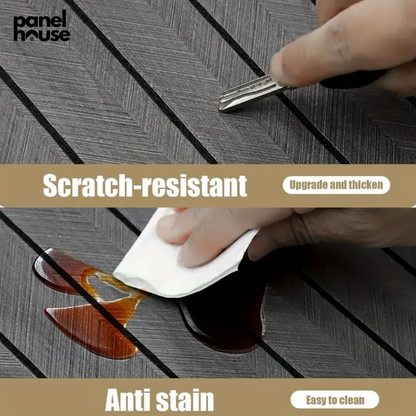 3D-Holzlattenwandpaneele, selbstklebend, abnehmbar, wasserdicht. Kaufe 1, erhalte 6 Premium-Paneele für nur 7 £! (30 cm x 60 cm)